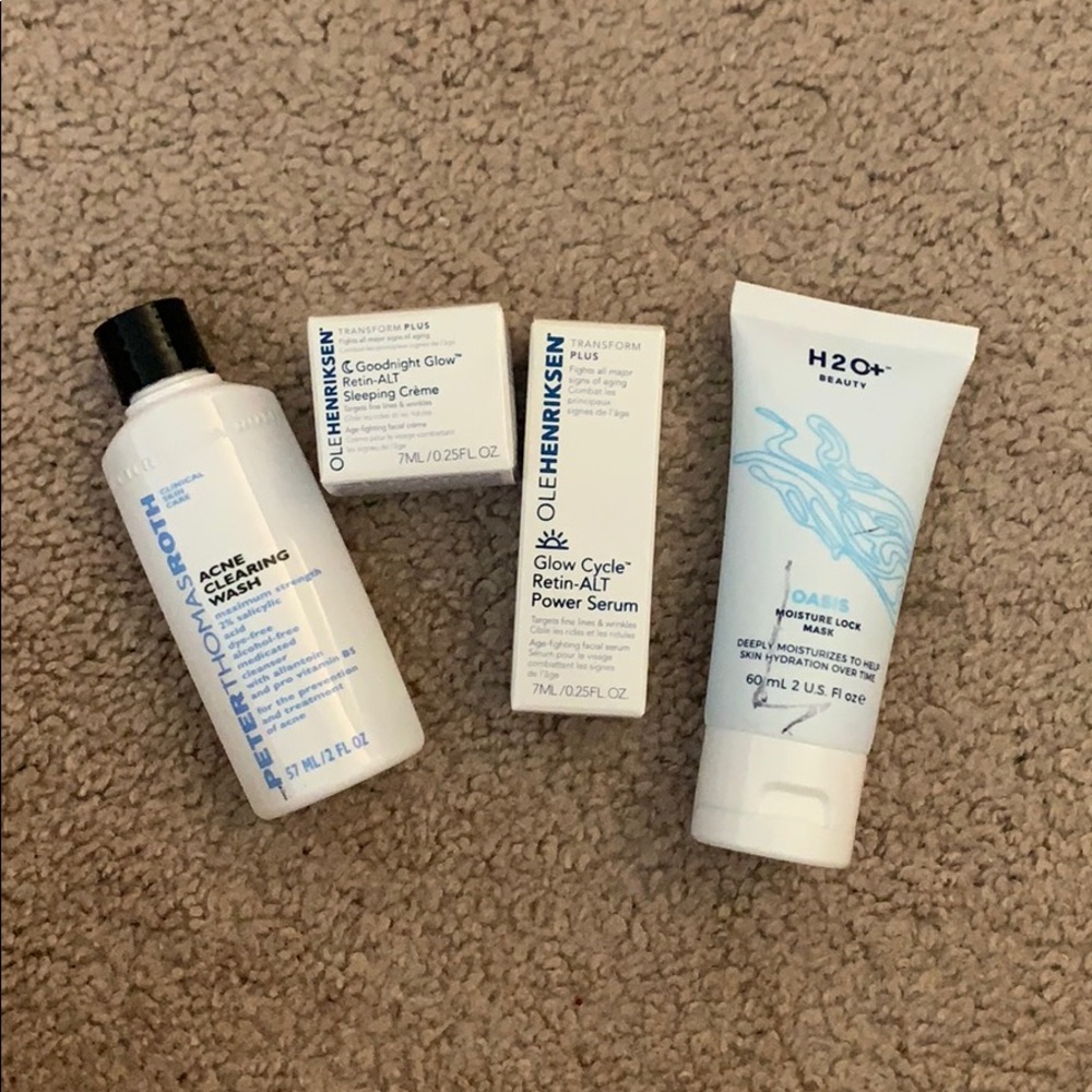 Skin care bundle of mini products
